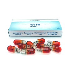10 x WY5W Lampen 5W 12V Birne